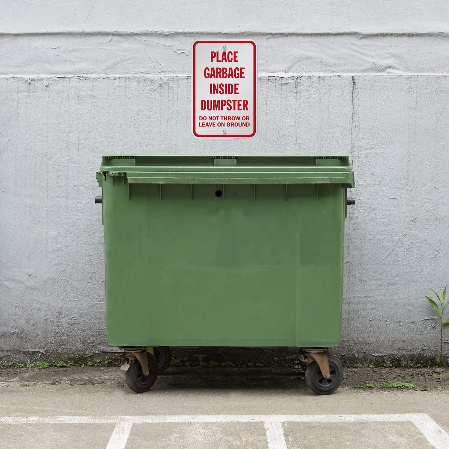 LFYT×GRINDLODGE MELT SIGN TRASH Metal Sign Do Not Litter $500 Fine No Littering Sign Metal